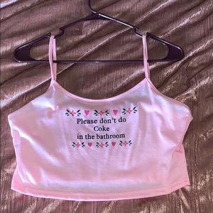 Please Don’t do coke in the bathroom crop tank